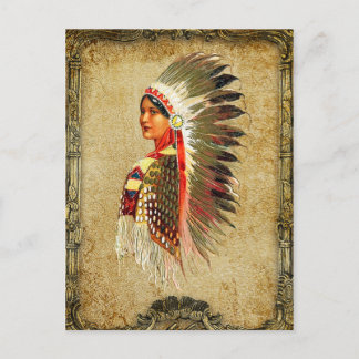 Native Indian Princess Vykort