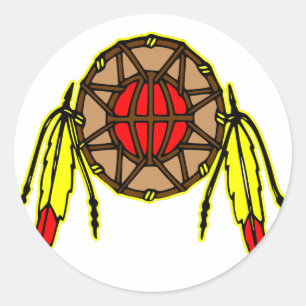 Native Indian Runt Klistermärke