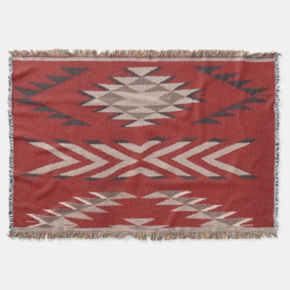Native Indian Southwest Red Mönster Filt