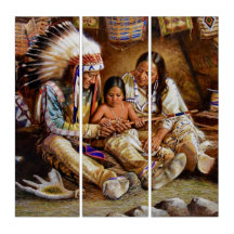 Native Indian Southwest Wall Art Triptych