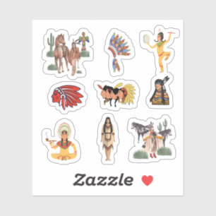 Native Indian Stickers Klistermärken
