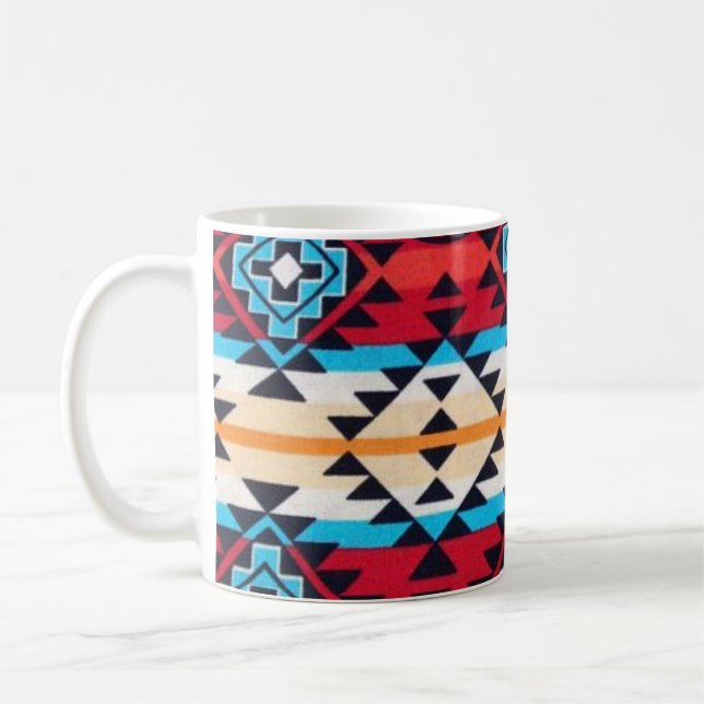 Native Indian sydöstra Mönster Kaffemugg (Vänster)