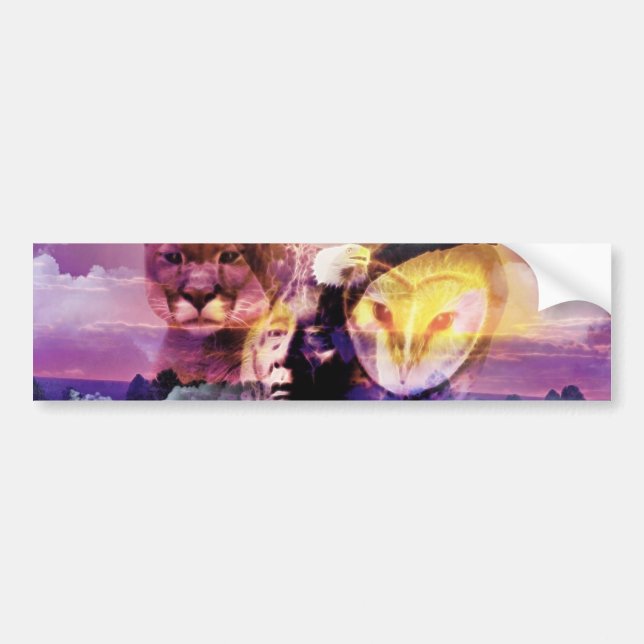 Native Indian Warrior Bildekal (Framsidan)