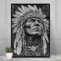 Native Indian Warrior Feather Headdress