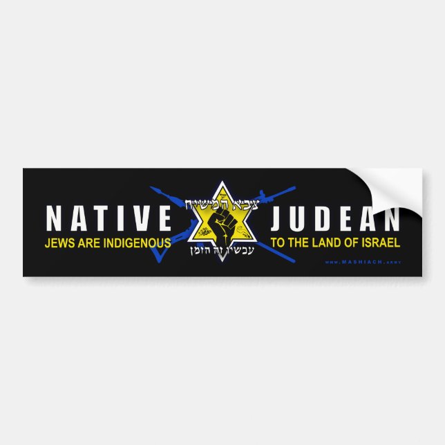 "Native Judean" Bumper Sticker Bildekal (Framsidan)