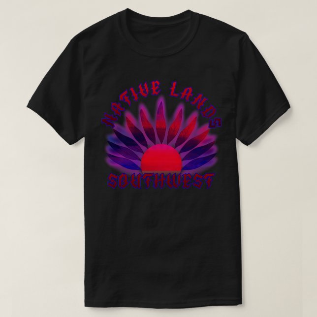 Native Lands Southwest Sunset T Shirt (Design framsida)