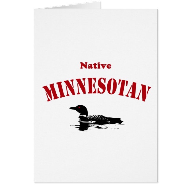 Native Minnesotan Hälsningskort (Framsidan)
