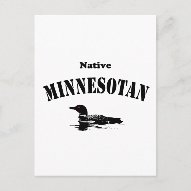 Native Minnesotan Vykort (Framsida)