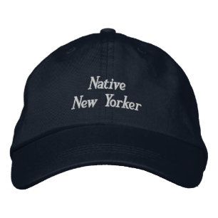 NATIVE NEW YORKER hat Broderad Keps