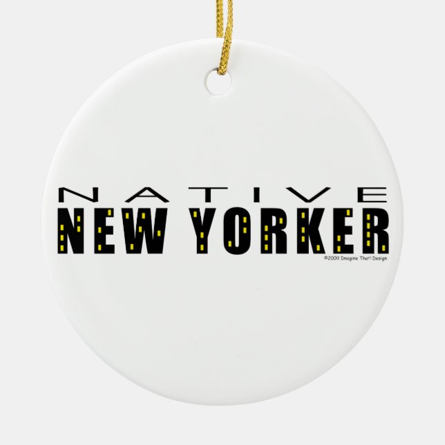 Native New Yorker Julgransprydnad Keramik (Framsidan)