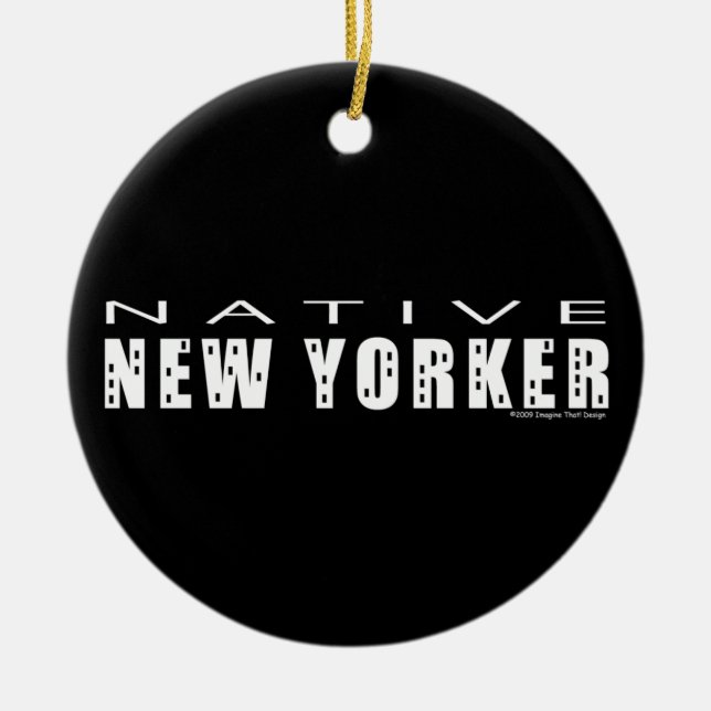 Native New Yorker Julgransprydnad Keramik (Framsidan)