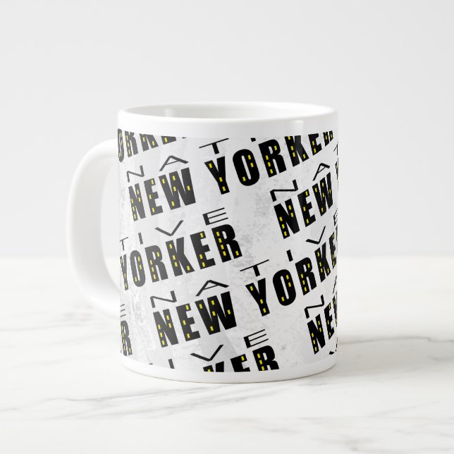 Native New Yorker Mönster Jumbo Mugg (Framsida vänster)