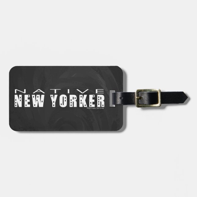 Native New Yorker svart Bagagebricka (Horisontell Framsida)