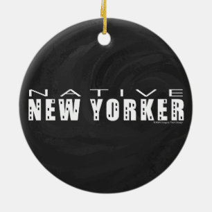 Native New Yorker svart Julgransprydnad Keramik