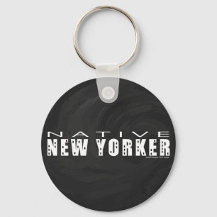 Native New Yorker svart Nyckelring