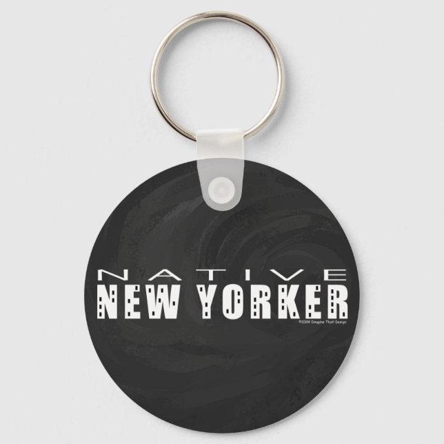 Native New Yorker svart Nyckelring (Framsida)