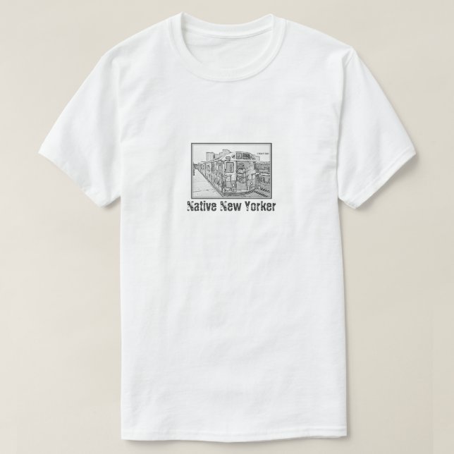 Native New Yorker (Tunnelbanan Edition) - en Miste T Shirt (Design framsida)