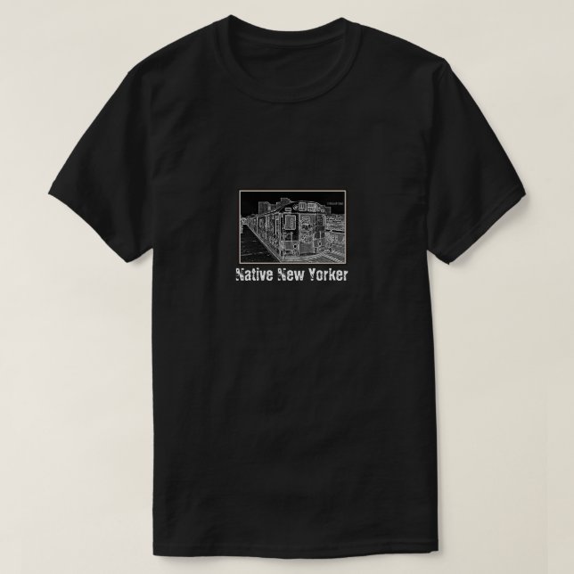 Native New Yorker (Tunnelbanan Edition) - en Miste Tee Shirt (Design framsida)