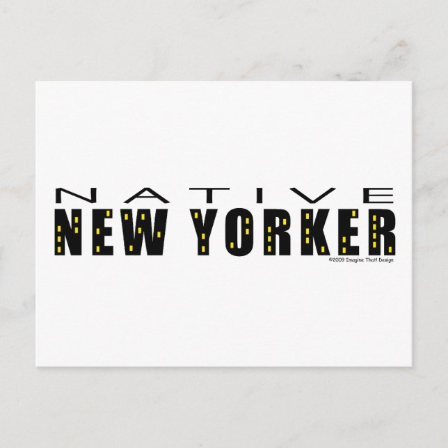 Native New Yorker-vykort Vykort (Framsida)