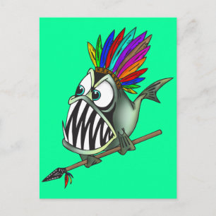Native Piranha Vykort