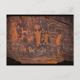 Native Prehistorisk Sten Art Vykort
