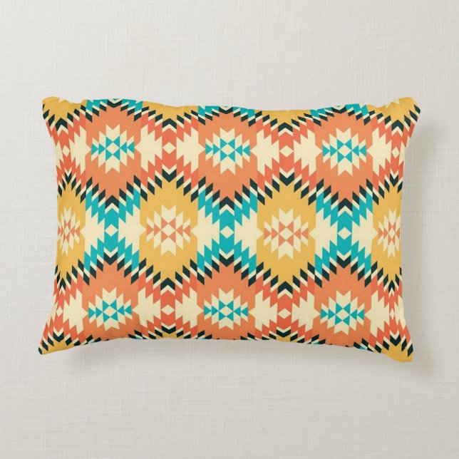 Native Print Accent Pillow Prydnadskudde (Baksidan)