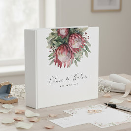 Native Protea Watercolor Blommigt Boho Botanical