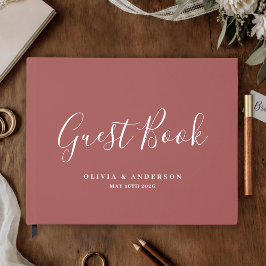 Native Protea Watercolor Blommigt Boho Botanical Gästböcker