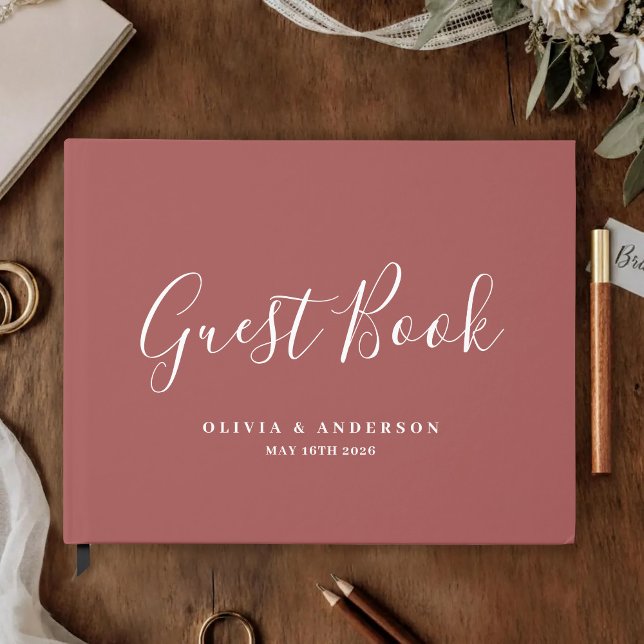 Native Protea Watercolor Blommigt Boho Botanical Gästböcker (Skapare uppladdad)