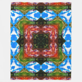 Native Shaman Tribal Inslag Mandala Quilt Fleecefilt