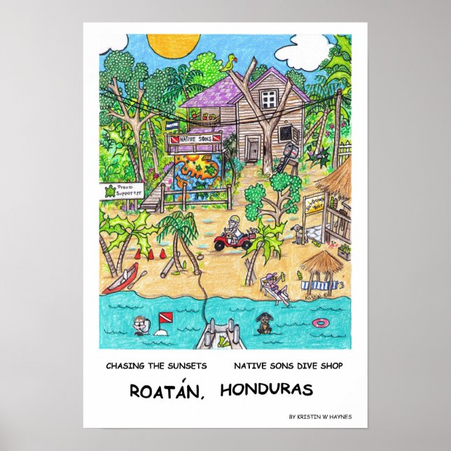 Native Son's Dive Shop Poster (Framsidan)