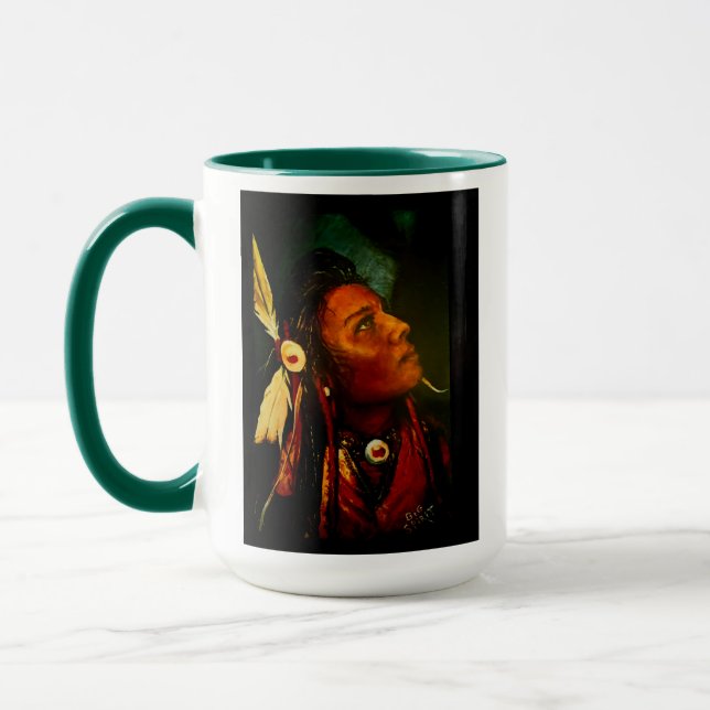 "Native Spirit" original konst Mugg (Vänster)
