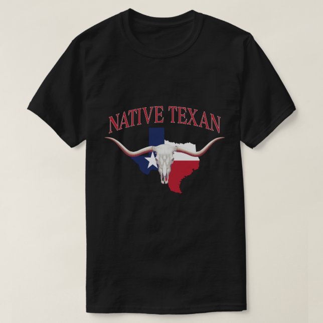 Native Texan T Shirt (Design framsida)