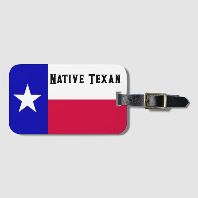 Native Texas Luggage Tag Bagagebricka (Framsida horisontal)