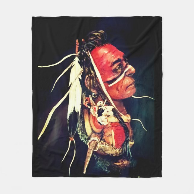 Native Warrior "Kaw" Fleece Blanket (Framsidan)