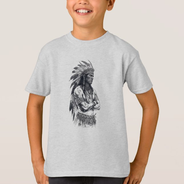 Native Warrior Spirit T Shirt (Framsida)