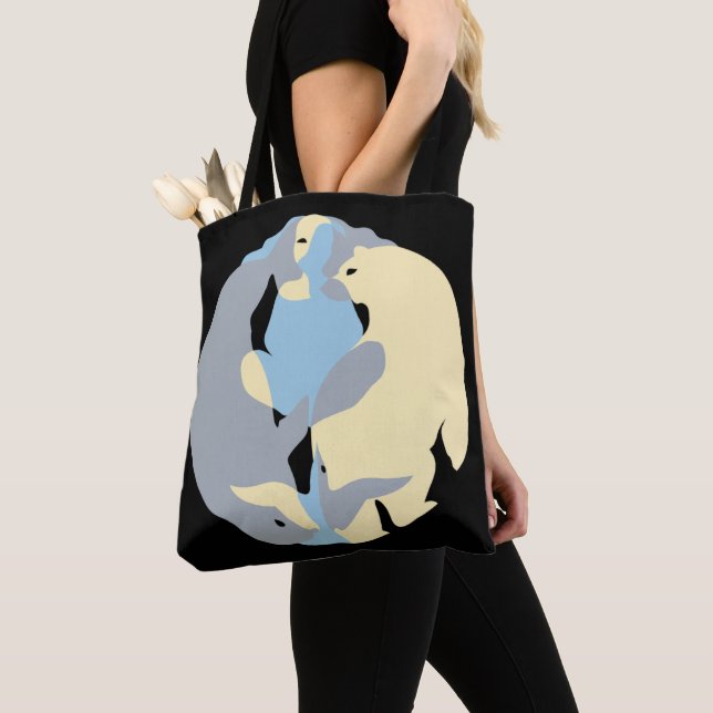 Native Wildlife Art Tote bags Spirit Tribal Bag Tygkasse (Närbild)