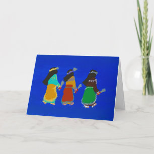 Native Women Sol Dancer Card Kort