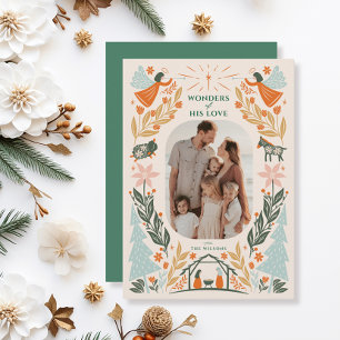 Nativitet Änglar 2 Fotojul Julkort