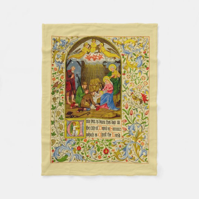 Nativitet| Åt dig födas denna dag Fleecefilt (Framsidan)