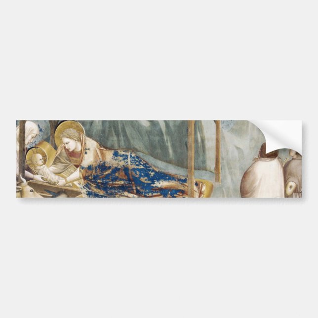 Nativitet (av Giotto) Bumper Sticker Bildekal (Framsidan)