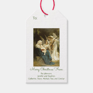 Nativitet Baby Jesus Mary Änglar Manger jul Presentetikett
