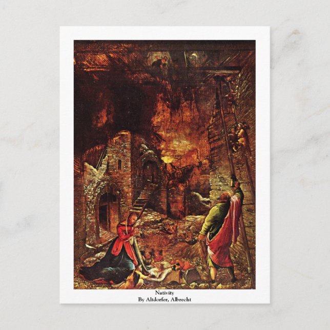 Nativitet by Altdorfer, Albrecht Vykort (Framsida)