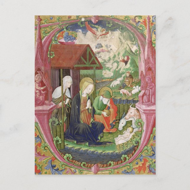 Nativitet, den nordeitalienska skolan vykort (Framsida)