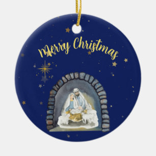 Nativitet God jul Julgransprydnad Keramik