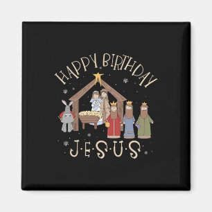 Nativitet Grattis på födelsedagen Jesus jultomhet Magnet