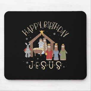 Nativitet Grattis på födelsedagen Jesus jultomhet Musmatta