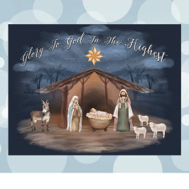 Nativitet härlig för gud jul Kristus Helg Vykort