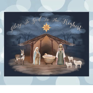 Nativitet härlig för gud jul Kristus Helg Vykort