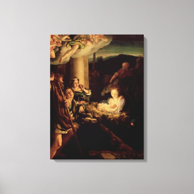 Nativitet - Heliga Night - Correggio - Renaissance Canvastryck (Framsida)